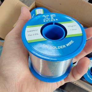 Alambre de soldadura de estaño Sn63 Pb37 en carrete de 1 lb (0,45 kg) y 1,5 mm de diámetro para conexiones de cables de placas de circuito