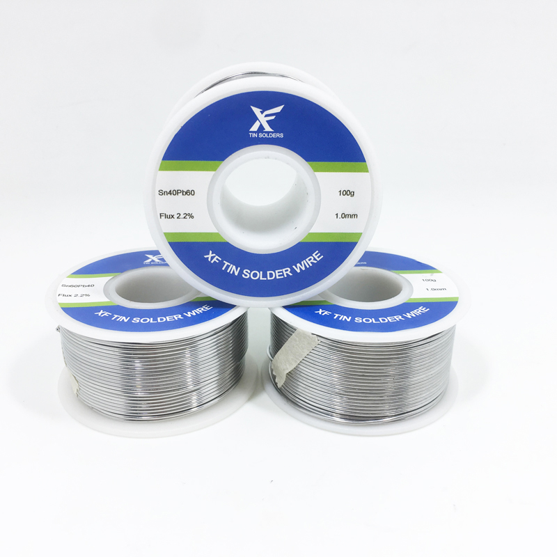 Alambre de estaño 40 60 Sn40Pb60 en carrete, peso 100 g 250 g 500 g 1000 g y diámetro 1,6 mm para soldadura confiable de PCB y electrónica