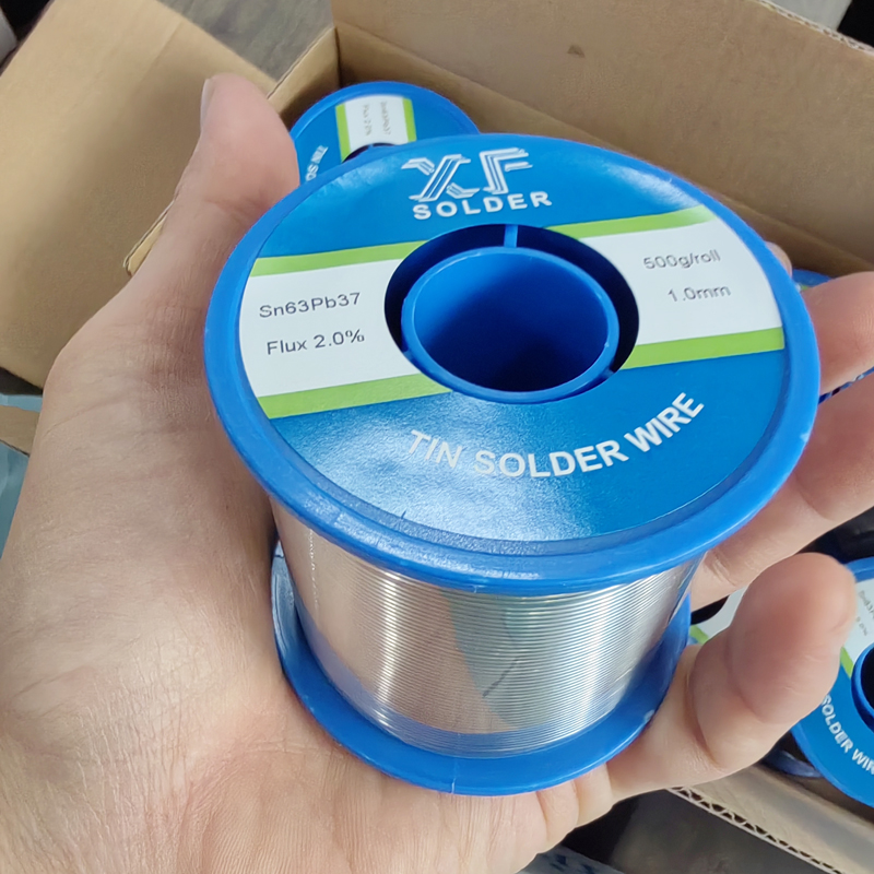 Soldadura de estaño con núcleo de resina 40/60 Sn40Pb60 en carrete de 1 kg y diámetros de 0,9 mm, 1,2 mm, 1,6 mm, 2,3 mm y 3,2 mm para soldadura general