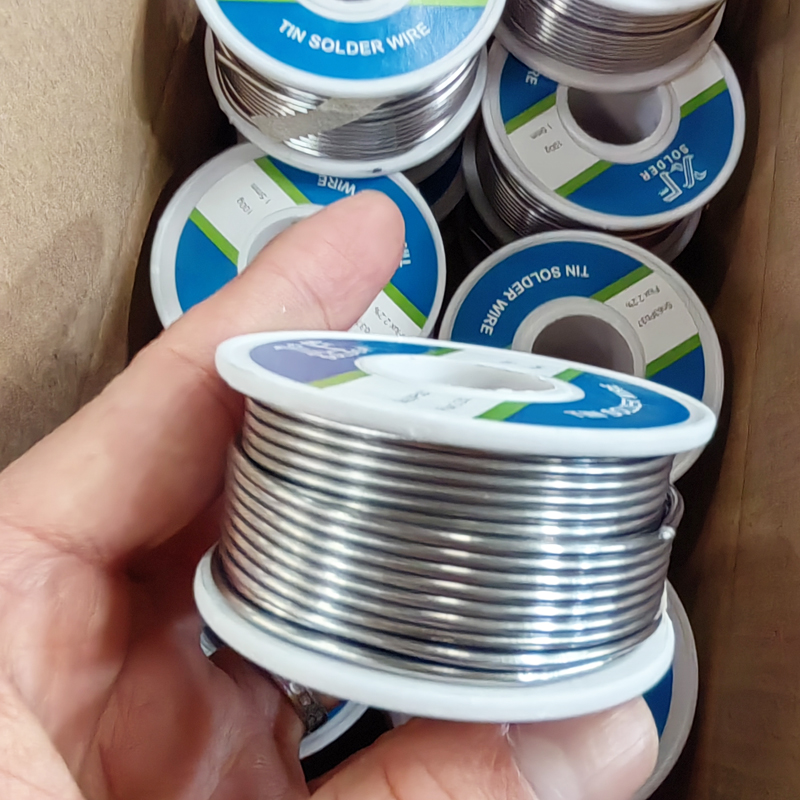 Rollo de soldadura de estaño 60 40 Sn60Pb40 de peso 100 g 200 g 250 g 500 g 1 kg y diámetro 0,8 mm para producción electrónica