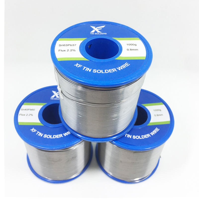 SN63 63/37 soldadura de plomo de estaño en alambre 0.8 mm 1000 g/rollo para dispositivos de telecomunicaciones soldadura desde China
